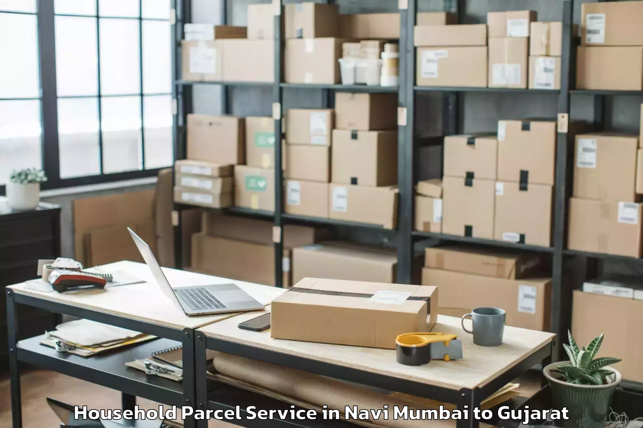 Quality Navi Mumbai to Khambhalia Household Parcel